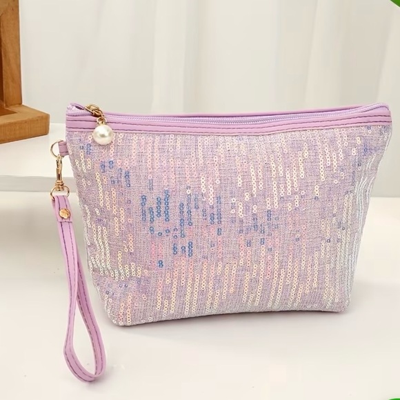Handbags - Sequins Makeup Bag Wristlet Clutch - Pick 1